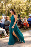 I wore this to my daughter's wedding and it was perfect for it! Beautiful color and gorgeous fit! Only thing I can remotely "complain" about is it was a wee bit long. Ended up changing heels to lower ones and dress drug a bit. - Melanie R.