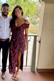 Loved this dress especially for the price! Got many complements. I did need to alter it slightly and wished I had them put a small stitch in the slit as with some wind it definitely was a bit high and annoying to keep closing, but nothing a small alteration can't fix. - Kelly J.