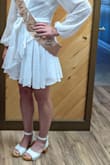I really do love these shoes! I absolutely love the look of them and how they put that little touch of summer into your outfit. I've worn them for my bridal shower, bachelorette party, and I even wore them to a wedding we were guests at. I always get so many compliments! The only thing I have to say is that they're not that comfortable since they're so hard, but it took a while for any discomfort to set it, and the straps did give me blisters when I wore them for 5+ hours while doing lots of walking around Nashville. - Shelbi C.