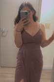 I absolutely love this dress!! Got so many compliments on it and it was a perfect length for a formal/casual theme wedding! - Kim L.