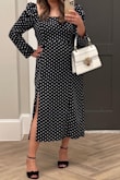 I originally bought a Large and it fit perfect everywhere except my chest. Too tight. Then I ordered a XL and it was huge everywhere except chest. I loved the dress so much I took it to tailor. So many compliments. I wore it to a wedding. Nice material and very flattering. - Wendy A.