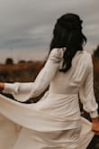 Chose this for my 5 year anniversary photoshoot and it did not disappoint! Only thing I would say, is size up if anything. It's a little tight in the shoulder/arm area. Since it's a wrap dress, it kind of opens when you spread your arms. Other than that? Amazing. Great quality! - Christa M.