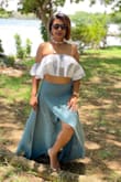 This skirt was exactly what I was looking for. Very light weight. Got so many compliments on my outfit. The top was also purchased at Lulus. Get it you won't regret it! - Michelle A.