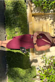 This dress is super flattering and I got the most compliments on it. The burgundy is a little more purple toned so it went perfectly with my purple reddish hair. Only downside is the zipper sucks. - Lauren P.