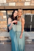 Radiant Charisma Sage Brush Chiffon Ruched Tie-Strap Maxi Dress