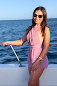 Milos Navy Blue Convertible Halter Romper