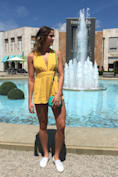 Milos Navy Blue Convertible Halter Romper