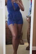 Milos Navy Blue Convertible Halter Romper