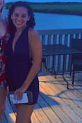 Milos Navy Blue Convertible Halter Romper