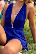 Milos Navy Blue Convertible Halter Romper