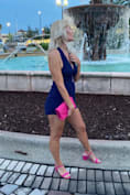 Milos Navy Blue Convertible Halter Romper