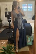 Radiant Charisma Sage Brush Chiffon Ruched Tie-Strap Maxi Dress