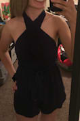 Milos Navy Blue Convertible Halter Romper