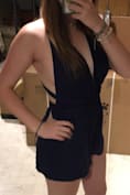 Milos Navy Blue Convertible Halter Romper