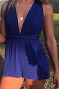 Milos Navy Blue Convertible Halter Romper