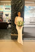 Bragging Rights Navy Lace Long Sleeve Column Maxi Dress