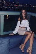 Modern Femme Blush Denim Mini Skirt