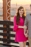 Center of Attention Magenta Flounce Sleeve Dress