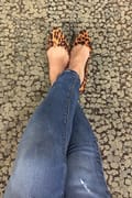 gray leopard print flats