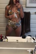 Sun-Soaked Cream Floral Print High Waisted Bikini Bottom