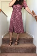 TW3863 Marleigh Puff Sleeve Midi Dress Black