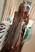 Free People Lilah - Striped Midi Dress - Sleeveless Smocked Dress