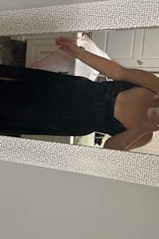 Romantically Speaking Black Cowl Lace-Up Maxi Dress