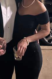 How Much I Care Black Off-the-Shoulder Midi Dress