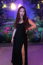 Romantically Speaking Black Cowl Lace-Up Maxi Dress
