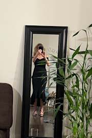How Much I Care Black Off-the-Shoulder Midi Dress