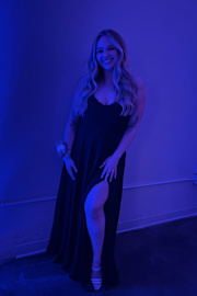 Romantically Speaking Black Cowl Lace-Up Maxi Dress