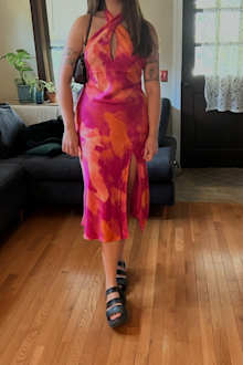 beyond classy brown satin halter midi dress Reviews white satin mini dress