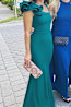 Lucette Black Sleeveless Ruffled Mermaid Maxi Dress