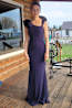 Lucette Black Sleeveless Ruffled Mermaid Maxi Dress