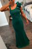 Lucette Black Sleeveless Ruffled Mermaid Maxi Dress