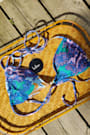 Salama Blue Multi Paisley Print Triangle Bikini Top