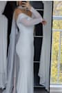 Cascading Romance White Tulle Veil Scarf