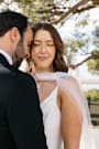 Cascading Romance White Tulle Veil Scarf