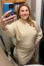 Toasty Times Cream Long Sleeve Two-Piece Sweater Dress