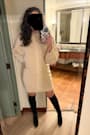 Toasty Times Cream Long Sleeve Two-Piece Sweater Dress