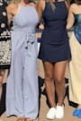 Messina Blue Striped Wide-Leg Jumpsuit
