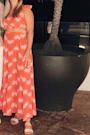 Trancoso Coral Floral Print Two-Piece Maxi Dress