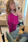 Flawless Vibes Magenta One-Shoulder Tiered Wide-Leg Jumpsuit