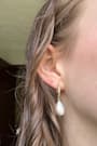 Divine Connection 14KT Gold Pearl Mini Hoop Earrings