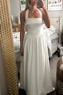 Telia White Halter Basque Waist Maxi Dress