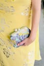 Orcia Mint Multi Floral Sequin Crossbody Clutch