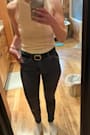 Exceptional Finish Brown and Black Two-Piece Belt Set