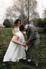 Now and Always White Beaded Embroidered Strapless Gown