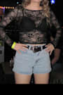Hunter Black Sheer Lace Long Sleeve Top