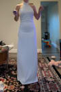 Alaura White Backless Halter Maxi Dress